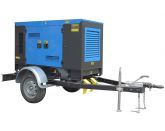 ТСС ЭД-24-Т400-2РКМ20 в шумозащитном кожухе на прицепе с АВР